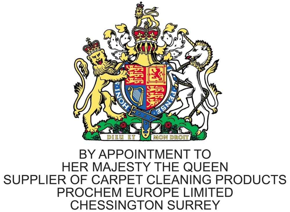 By Appointment to Her Majesty The Queen - Supplier of Carpet Cleaning Products